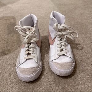 Nike Women’s High-Top Sneakers in White and Blush